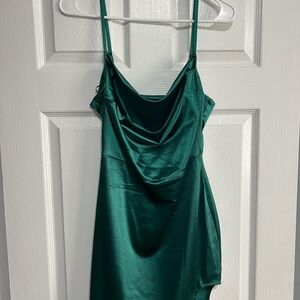 Forever 21 Teal Satin Dress